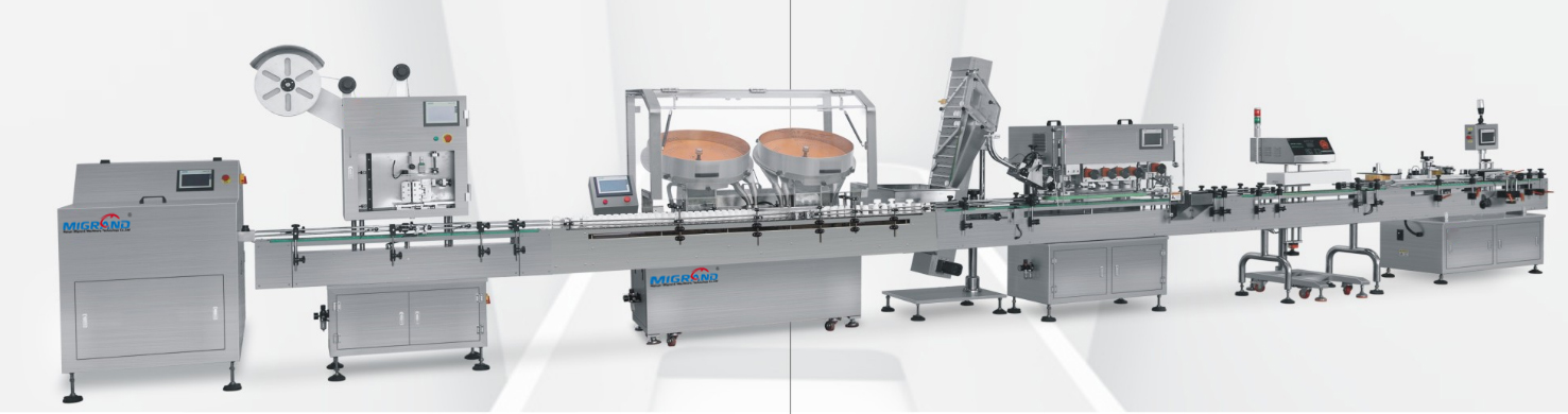 Jalur pembotolan pil penghitungan cakram empat head