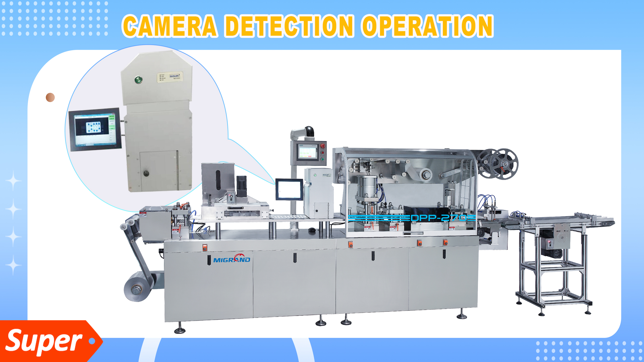 Cara mengoperasikan detektor kamera untuk paket blister