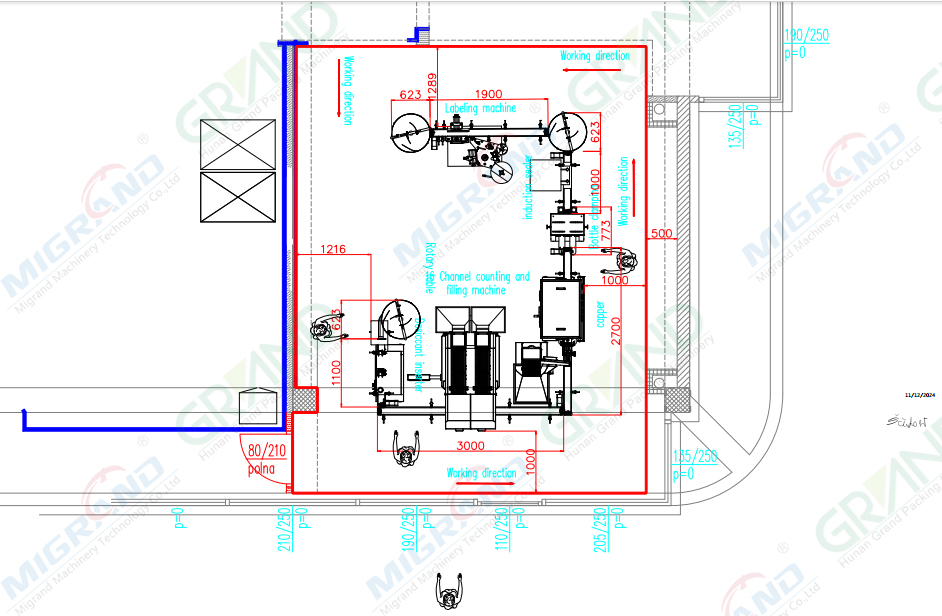penghitungan tablet pembatasan pembotolan dan lini mesin penyegel foil dengan pengumpan & pelabel Desiccant & printer inkjet