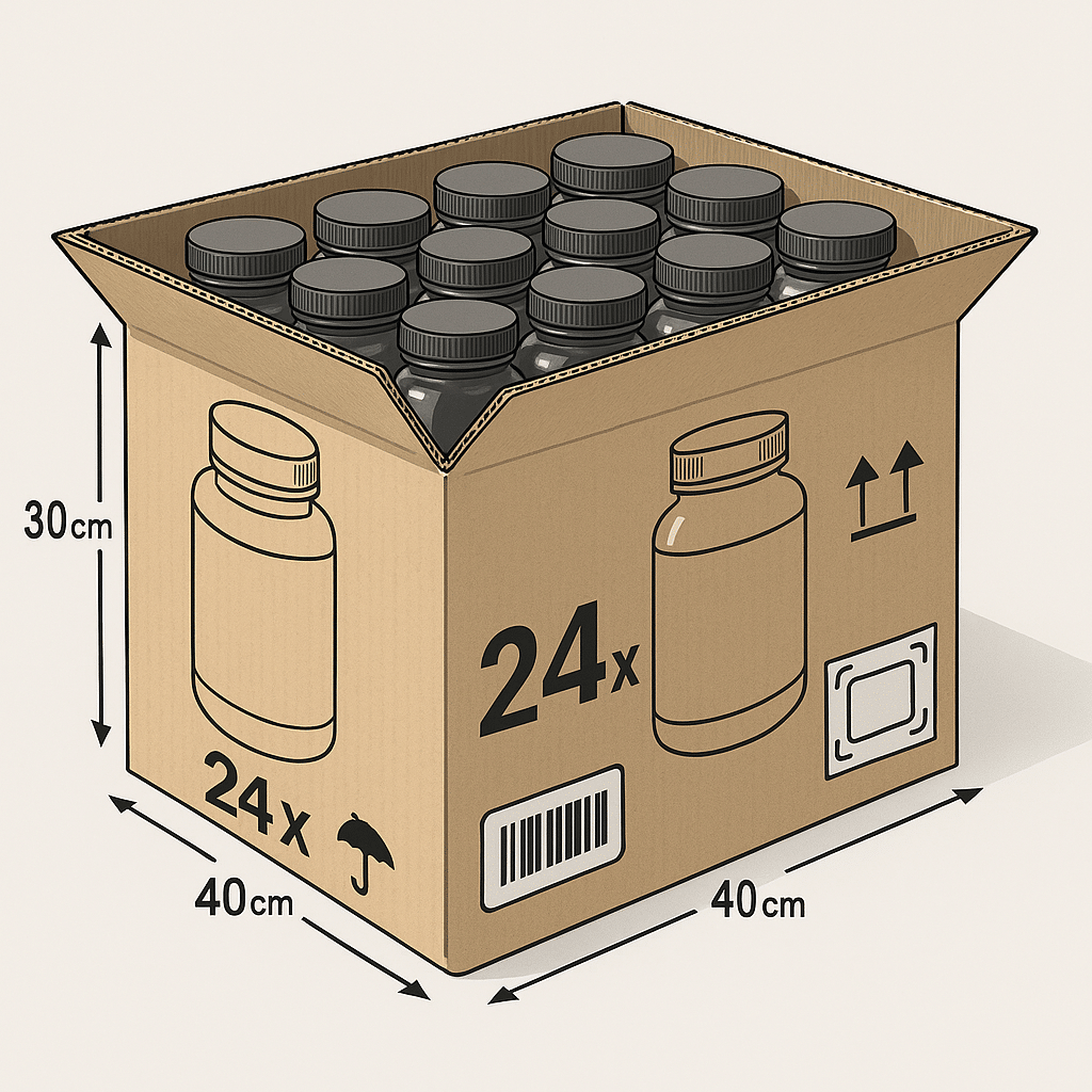 Diagram pengemasan botol kapsul