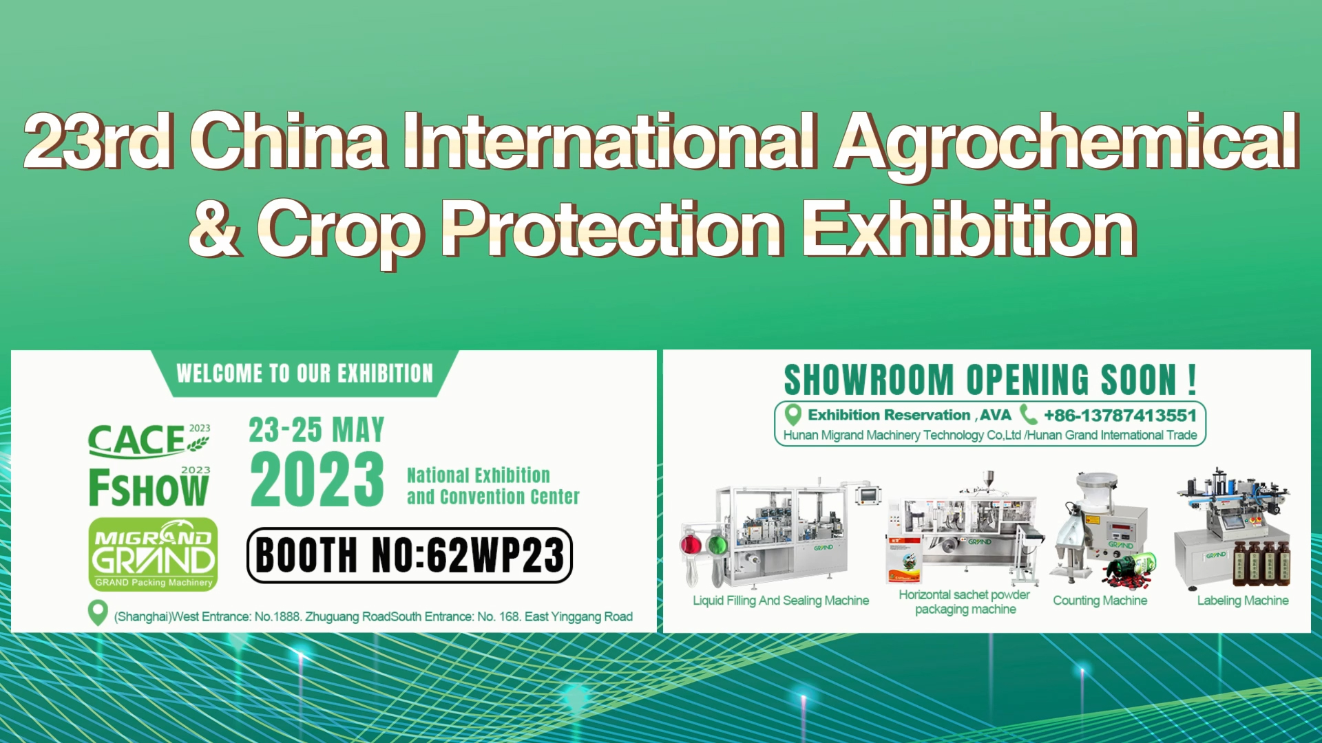 Pameran Mesin Pengemas MiGrand Agrochemica CACE2023